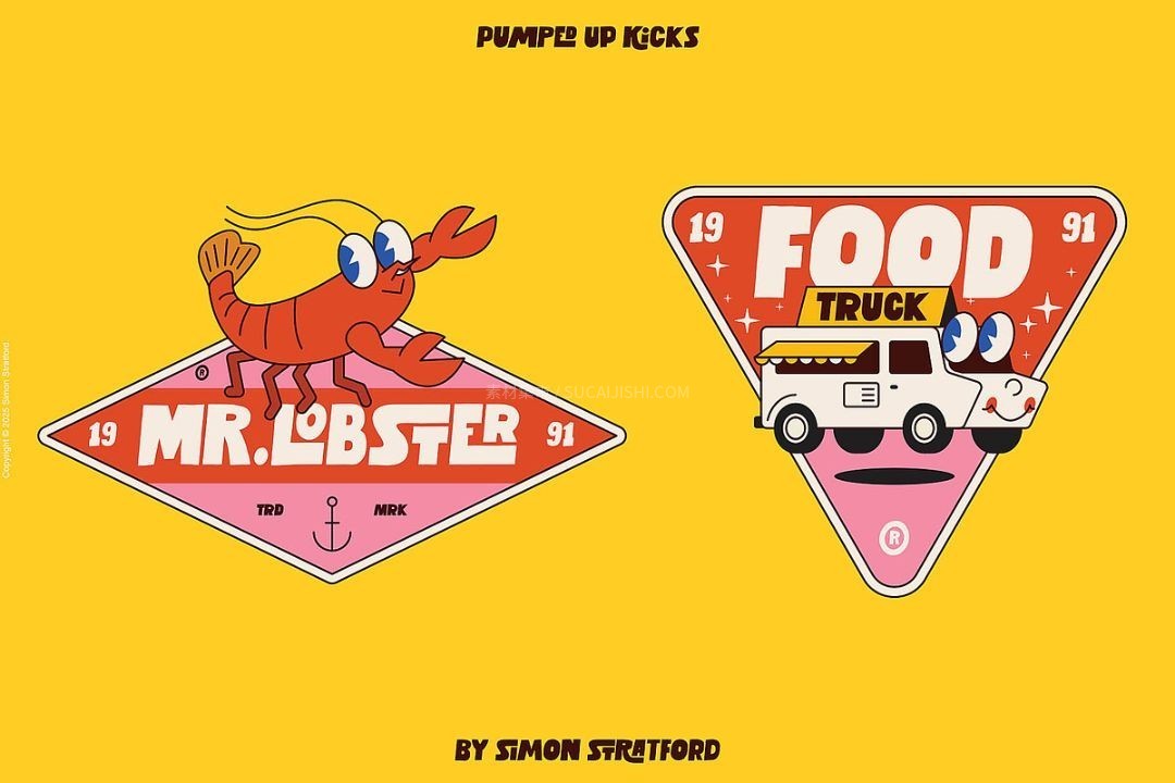 Pumped Up Kicks 趣味跳跃感现代英文字体